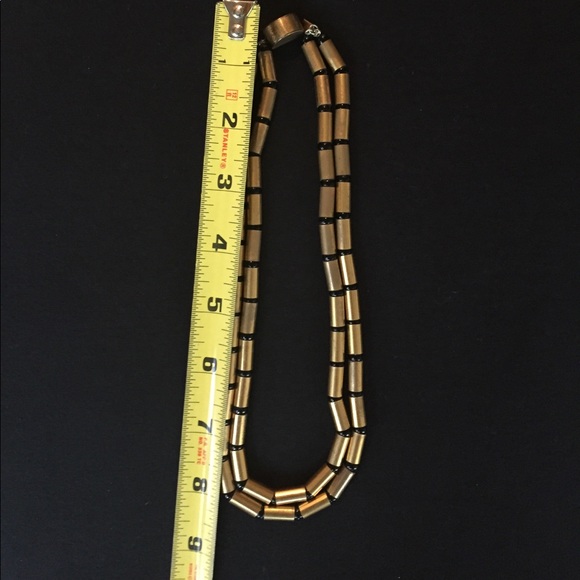 Vintage brass and glass necklace - Picture 5 of 5