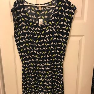 Banana Republic Bird Dress Size L