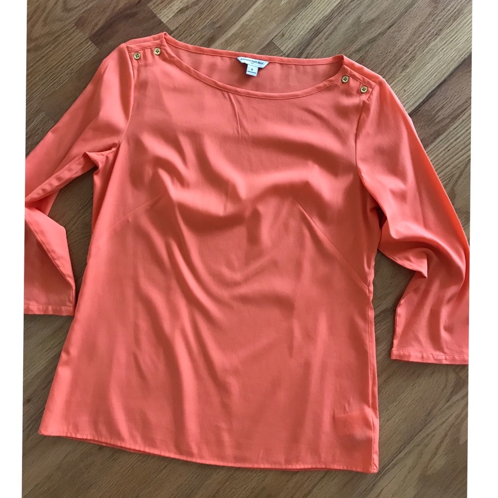 BANANA REPUBLIC SILK ORANGE BLOUSE