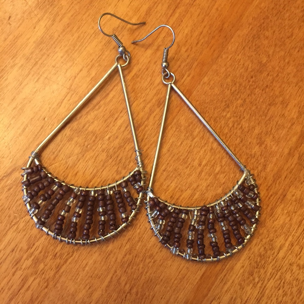 Anthropology beaded earrings