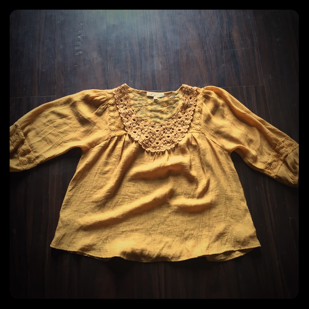 Mustard yellow blouse