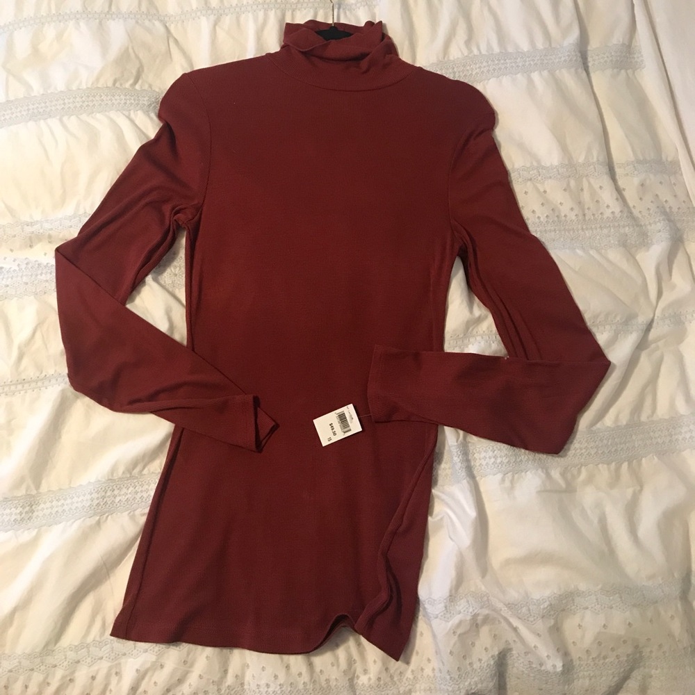 Anthro turtleneck thin long sleeve shirt