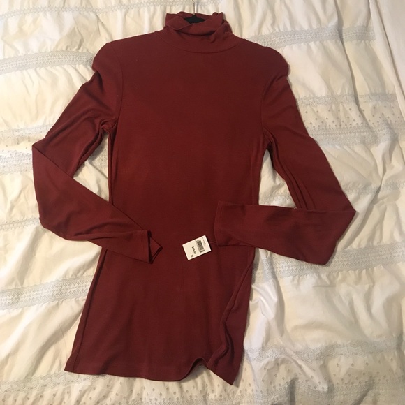 Anthro turtleneck thin long sleeve shirt - Picture 1 of 5