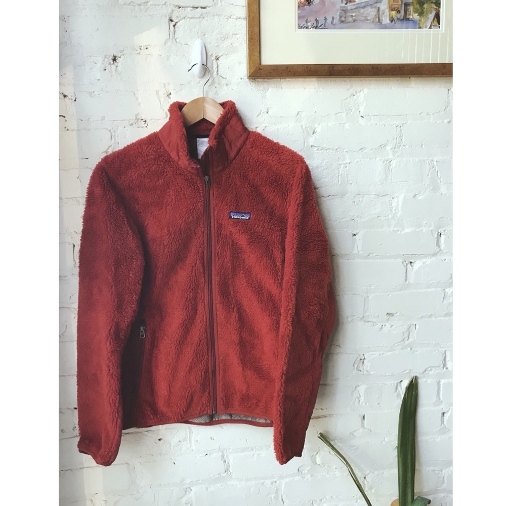 Retro Los Gatos Patagonia Jacket in Rust Red