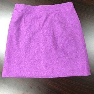 J Crew purple wool skirt size 6