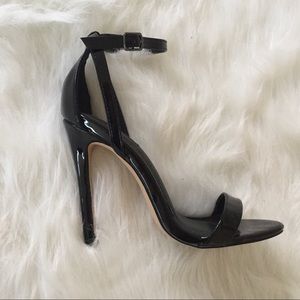Black patent heels