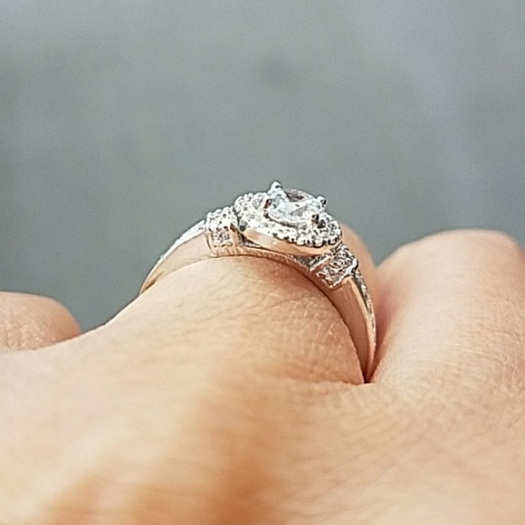 14k gold plated Engagement ring and Wedding band - Picture 4 of 7