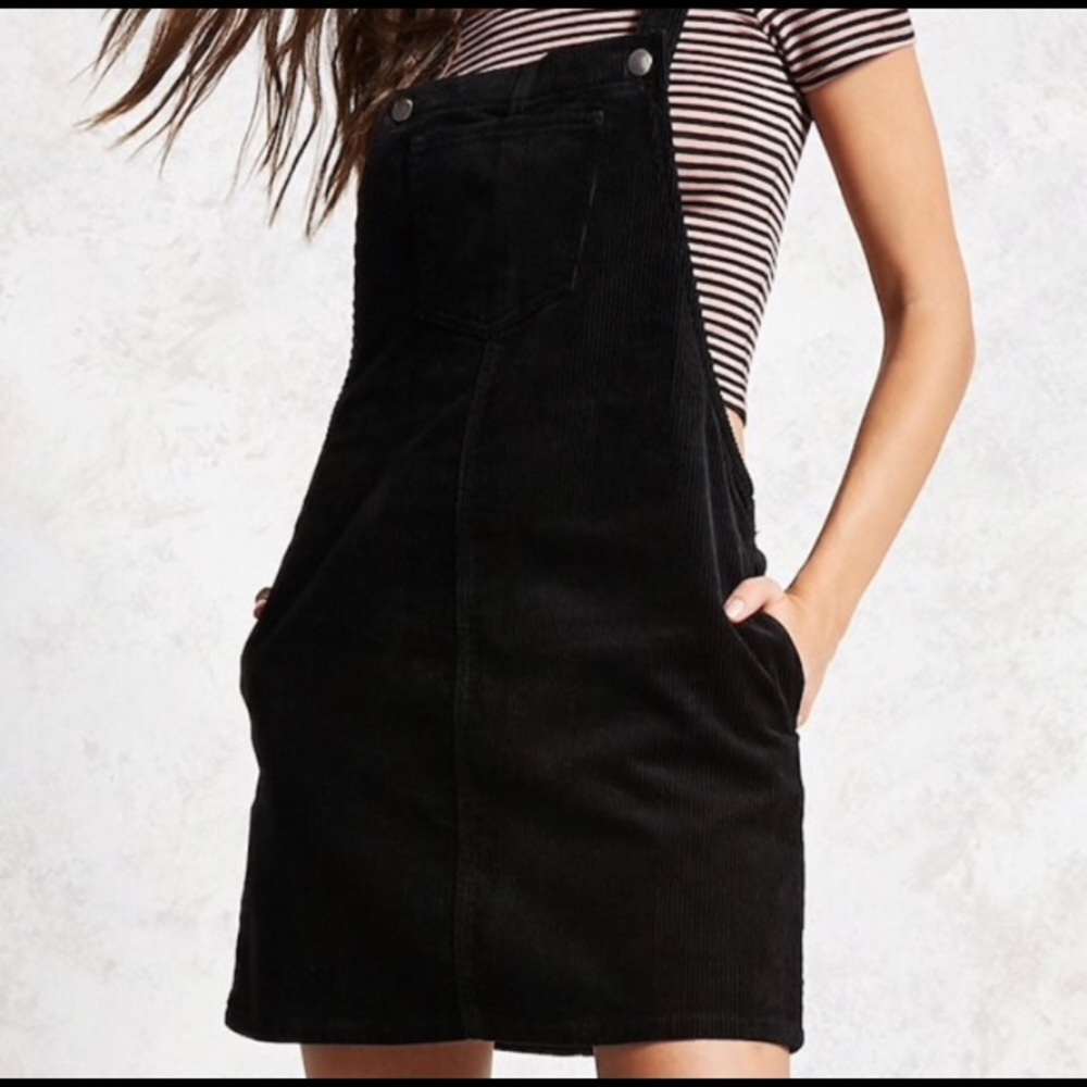 Forever 21 corduroy overall dress