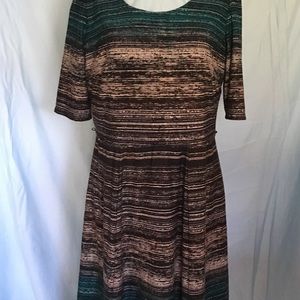 Roz and Ali Muted Stripe Dress