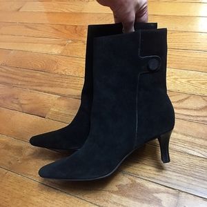 NIB Black Ankle Boots, size 10 Talbots, Suede