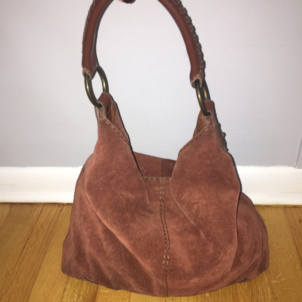 Lucky Brand suede hobo bag