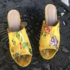 Forever 21 yellow satin heels