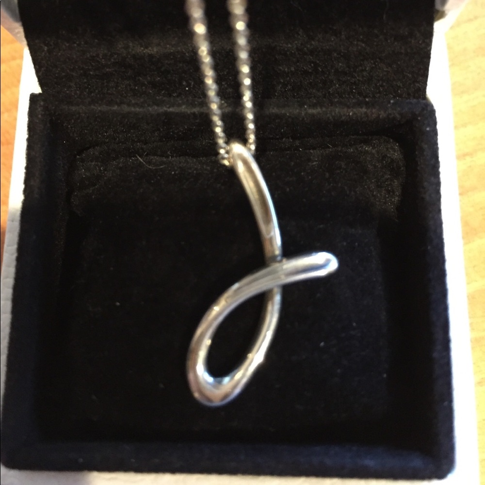 Tiffany Elsa Peretti Letter “J” necklace