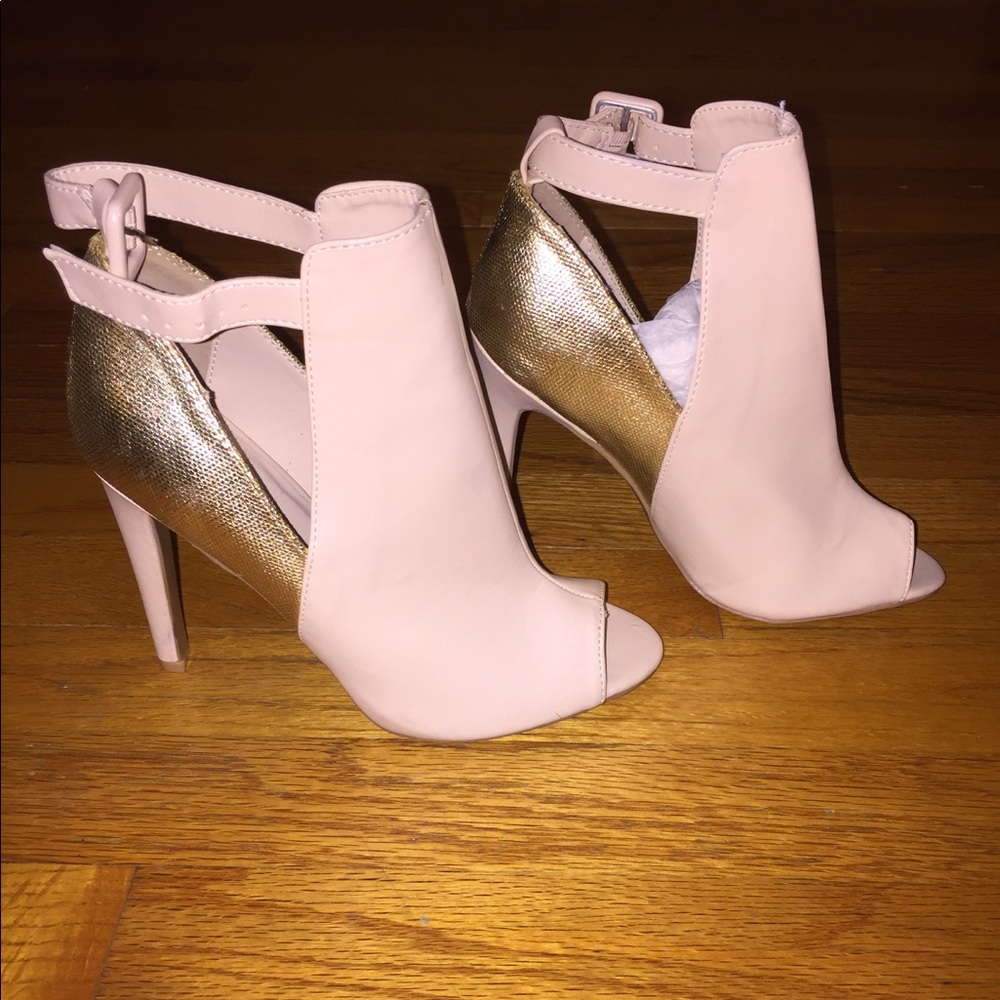 Open toe booties