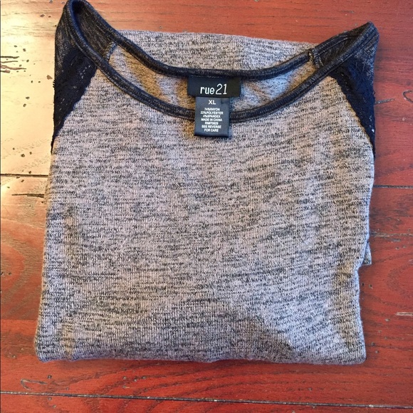 Rue 21 XL long sleeve top in heathered gray - Picture 8 of 8