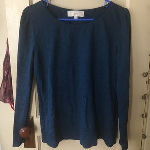 Loft Blue Lacy Sweater size Large