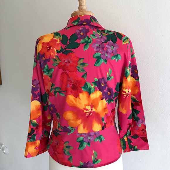 Jones New York Signature Tie Waist Blouse - Picture 4 of 7