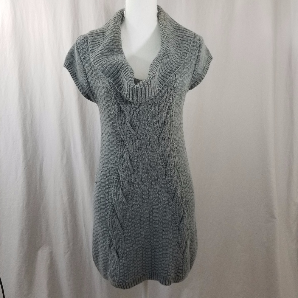 Express Grey Cowl-Neck Sweater Dress