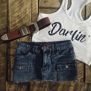 YMI Denim Mini Skirt