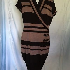 Black & Gray Sweater Dress