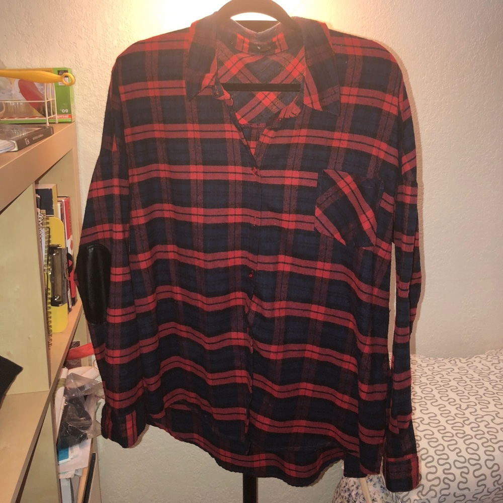 Red and Blue Flannel Shirt