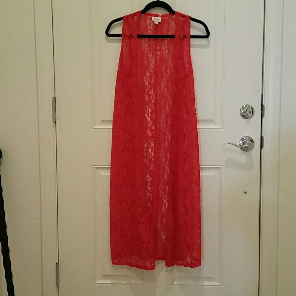 LuLaRoe Joy XS Extra Small Christmas Red Lace BNWT