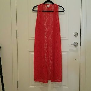 LuLaRoe Joy XS Extra Small Christmas Red Lace BNWT