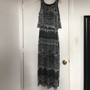 Multi print maxi dress