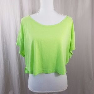 VS Pink Neon Green Crop Top