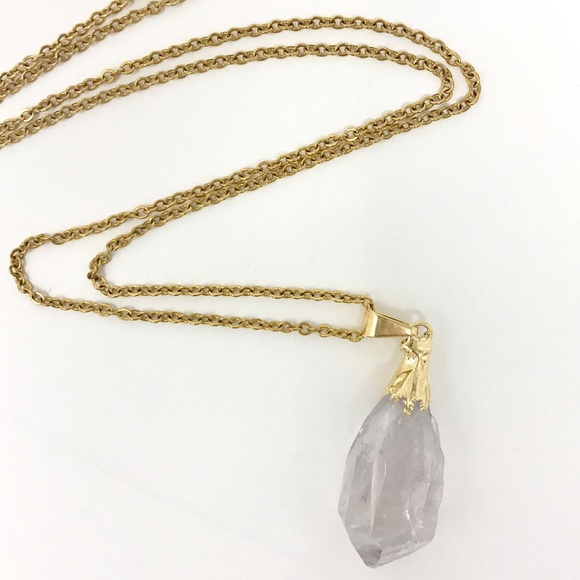 NWT! Uruguayan Crystal Pendant Necklace - Picture 1 of 4