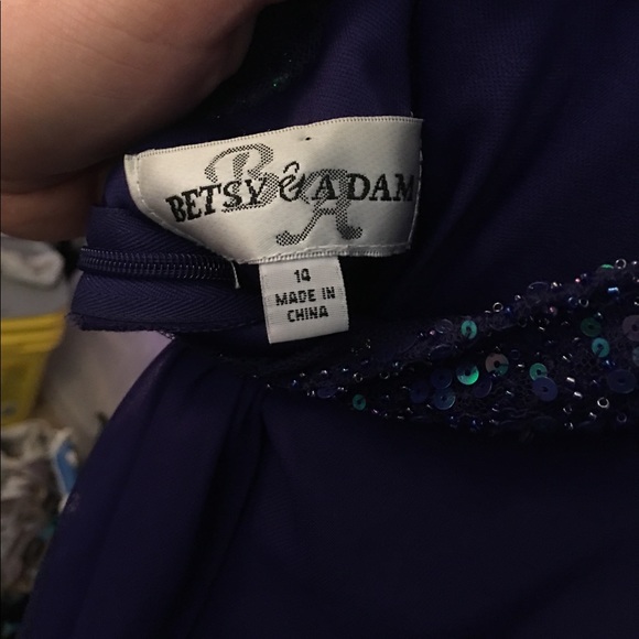 Betsy and Adam Gown w embellishment in Plum- Sz 14 - Picture 3 of 4