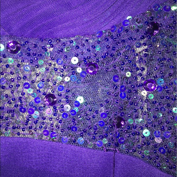 Betsy and Adam Gown w embellishment in Plum- Sz 14 - Picture 4 of 4