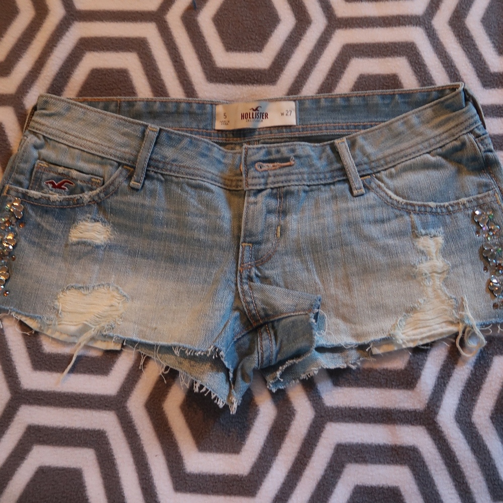 NWOT Hollister Denim Shorts with beading