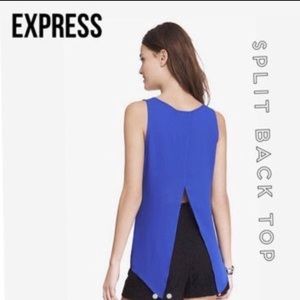 Black Express Split Back Tank Top