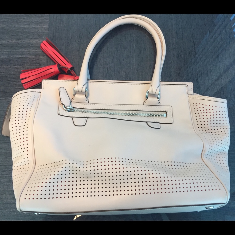 Coach Beige and Red Purse - Picture 3 of 6