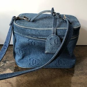 DENIM CHANEL TRAIN CASE *AUTHENTIC*
