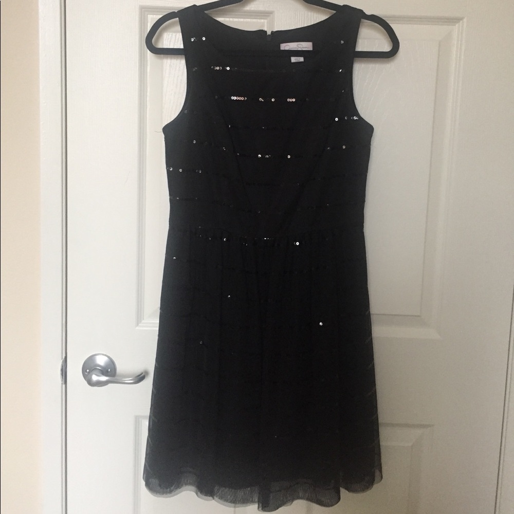Jessica Simpson black sequin dress