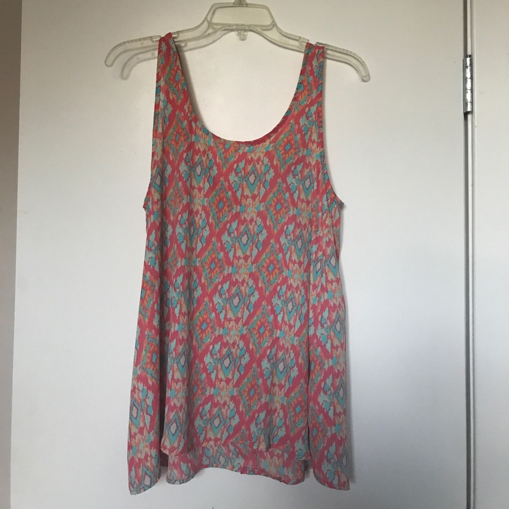 Multicolor Tank Top with Bow