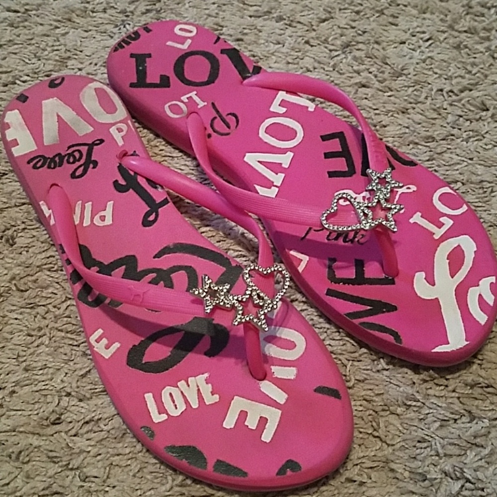 VS Pink flip-flops