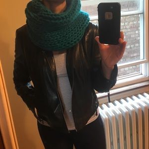 Hand made infinity scarf in turquoise! Never worn!