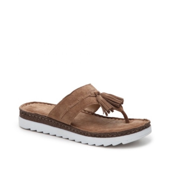 NIB Front Tassel Detail Platform Slide Sandal - Picture 6 of 7