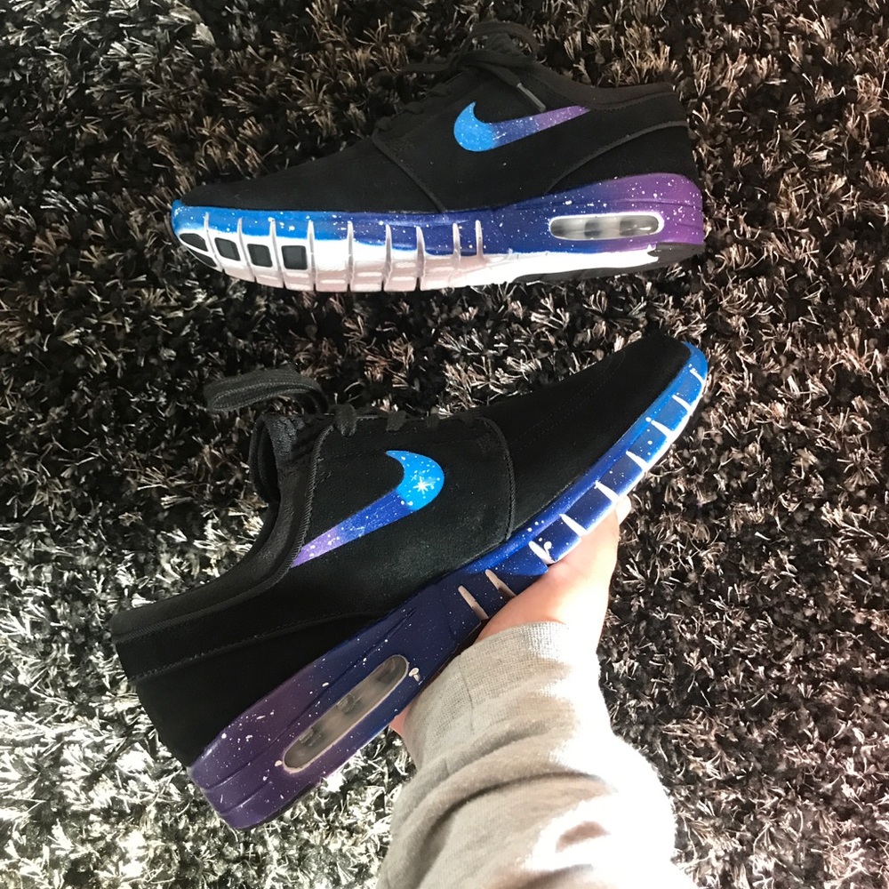 Custom galaxy Nike Janoski Max L shoes