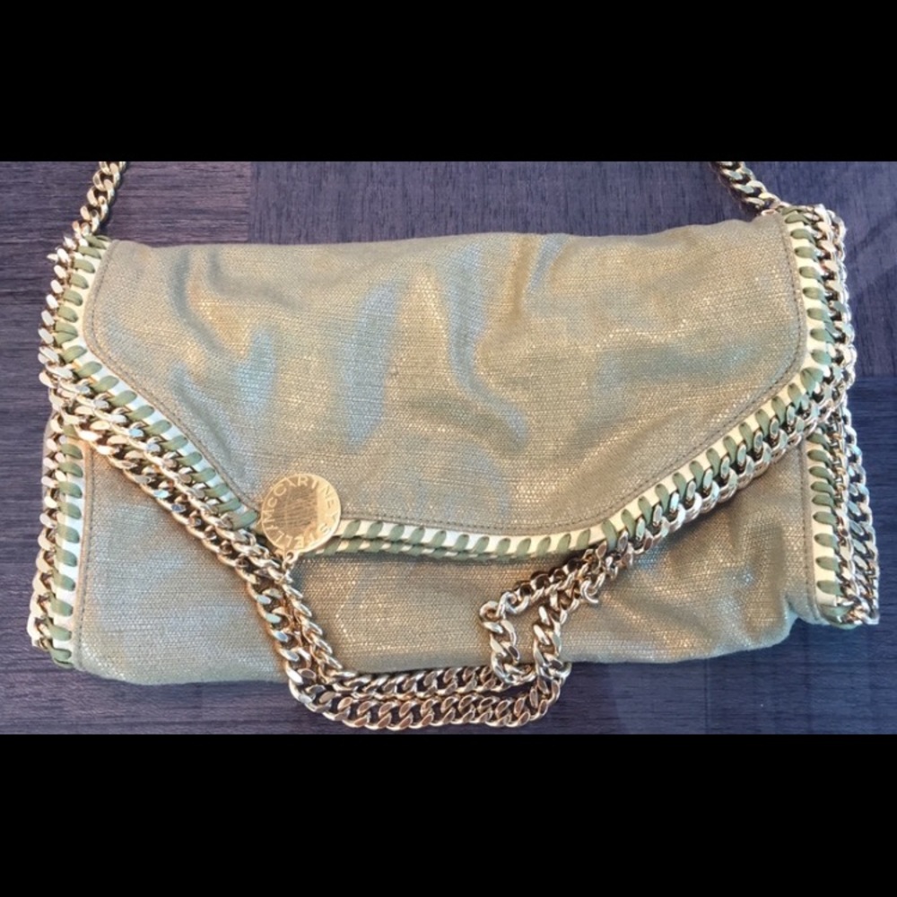 Stella McCartney Green and Gold Chain Bag