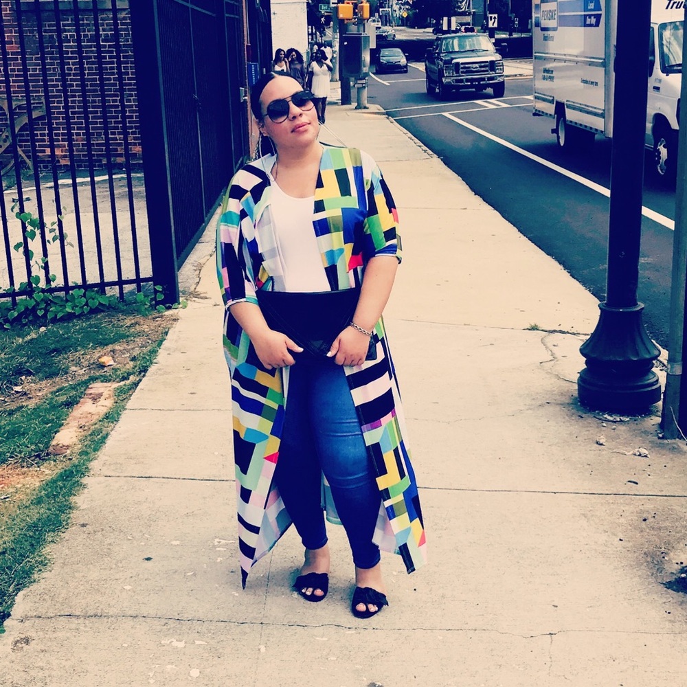 Colorblock duster 2X