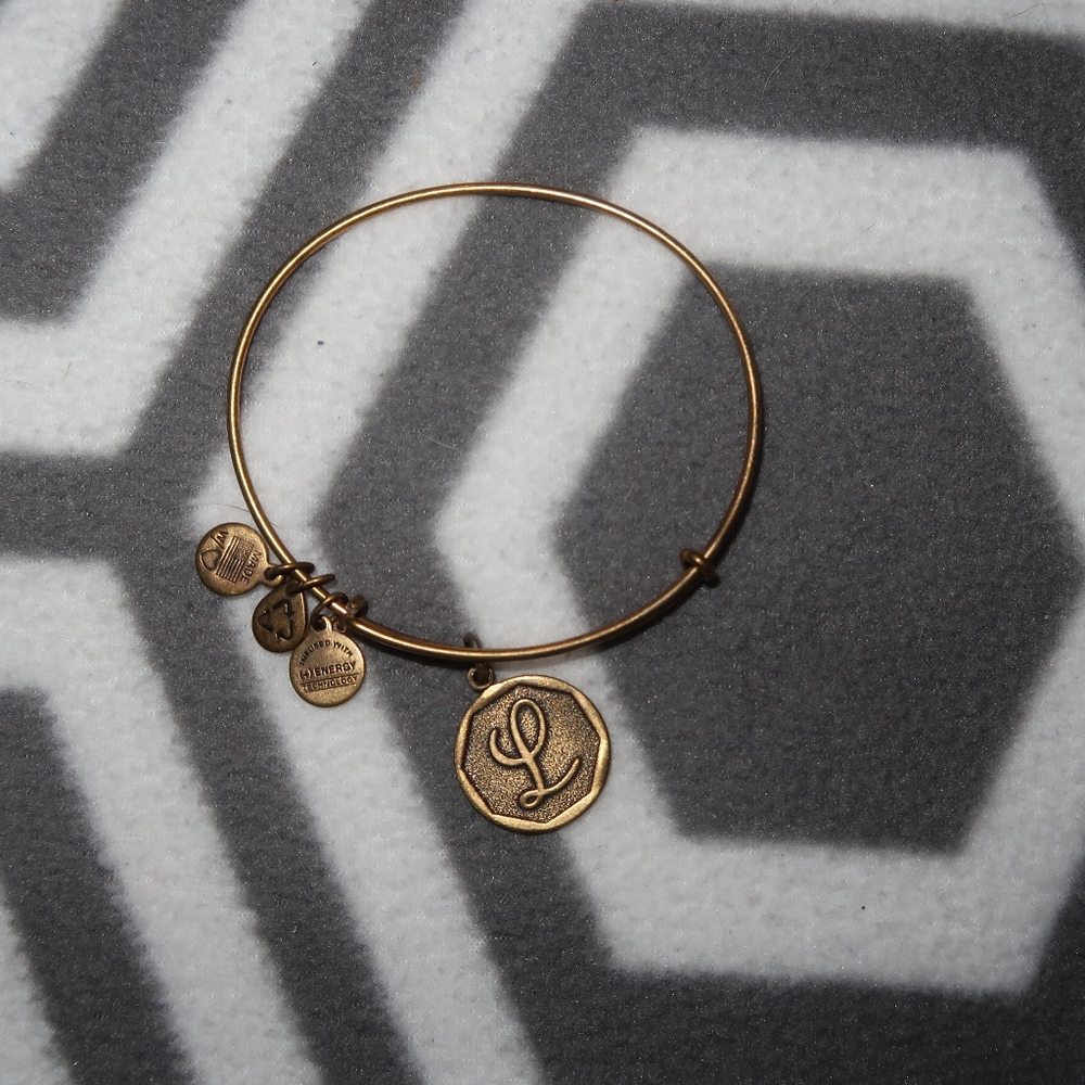 Alex and ani Initial L Charm Bangle