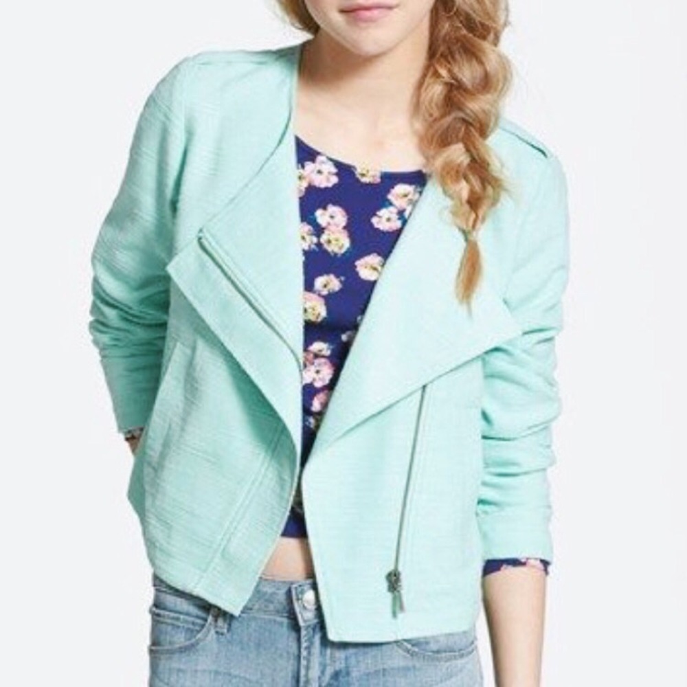 Stoosh Sea Foam Green Asymmetrical Jacket