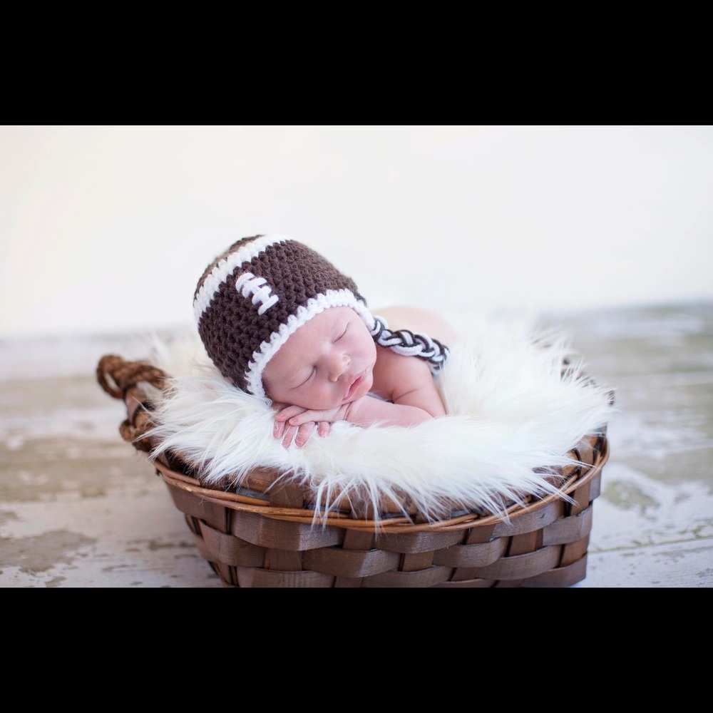 Newborn football hat sizes available from nb-18 m