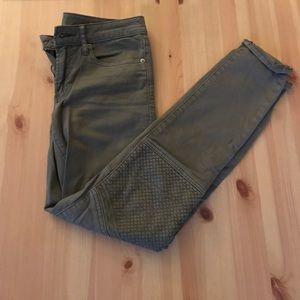 Gap Always Skinny Moto Jeans Olive Green Size 26