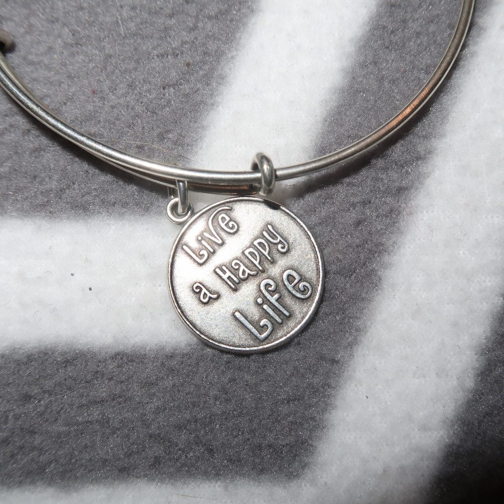 Alex and Ani Live a Happy Life Charm Bangle