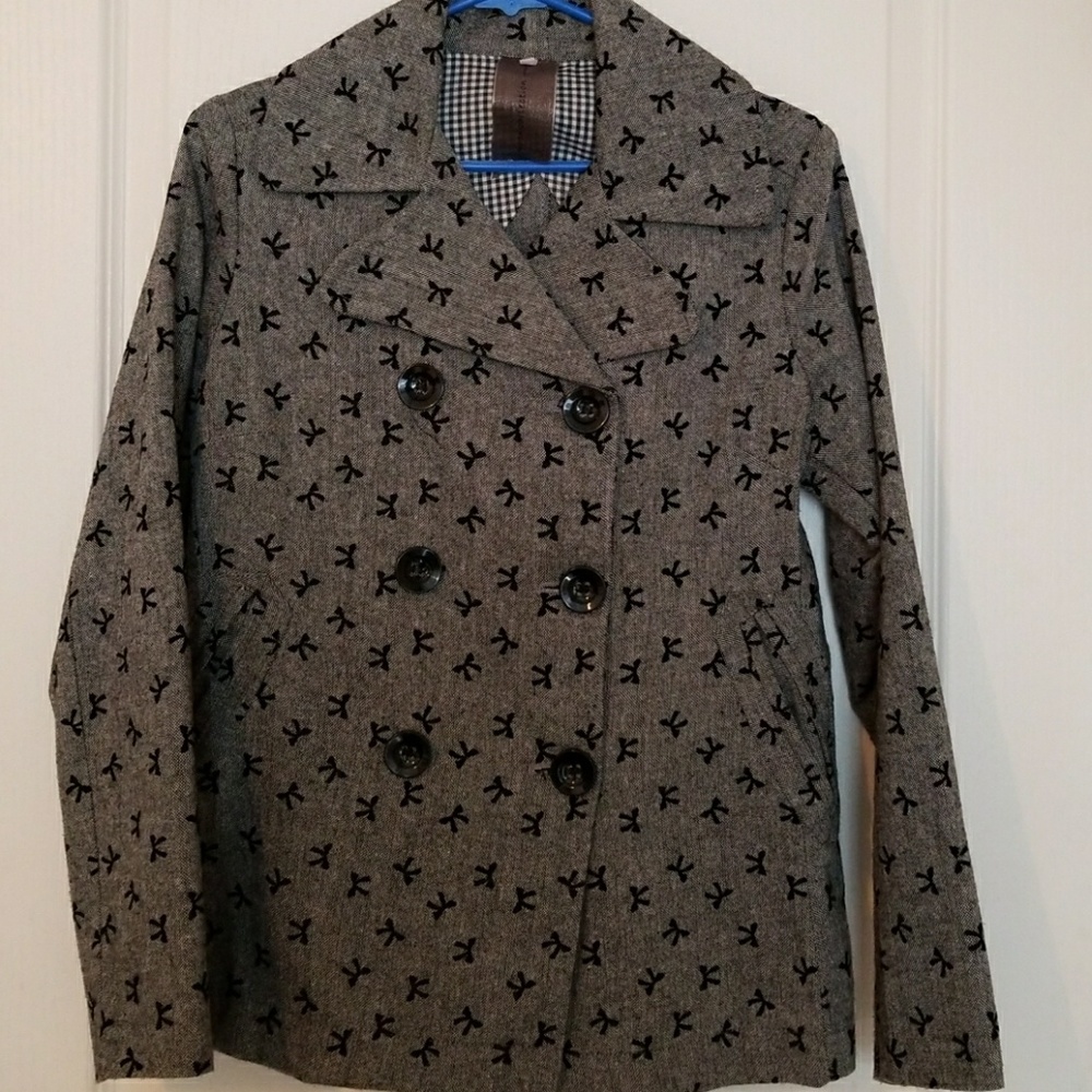 Cute Peacoat with Bow Details